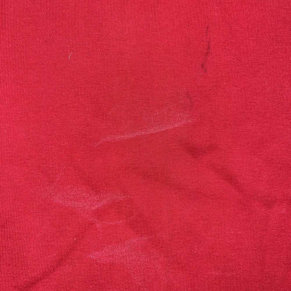 Looney Tunes Mens Henley Tee Small Red Embroidered Classic Wear Bugs Bunny VTG - Picture 3 of 12
